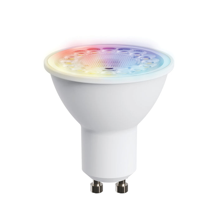 Feit Electric 5W [50W Equivalent] RGBW Color GU10 Base MR16 Alexa Google Siri Smart Wi-Fi LED Light Bulb CCT Selectable 2700K-6500K (MR16/GU10/RGBW/CA/AG)