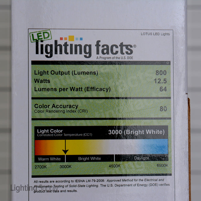 Lotus LED Lights 6 Inch Round Super Thin Original 12W LED 3000K White 110 Degree 700Lm Type IC Airtight Wet Locations 80 CRI (LY6RCS/30K/WH)