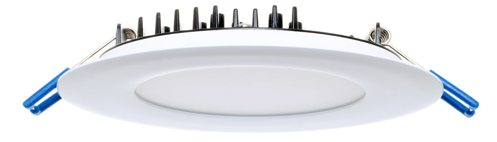 Lotus LED Lights 12W LED 3000K 120V 740Lm 80 CRI White Dimmable 4 Inch Downlight No Recessed Housing Required (LY41RCD/30K/WH)