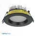 Lotus LED Lights 4 Inch Round Regressed Plenum 14.5W LED 2700K Black 95 Degree 950Lm Type IC Airtight Wet Locations 90 CRI (LL4RR-27K-BK)