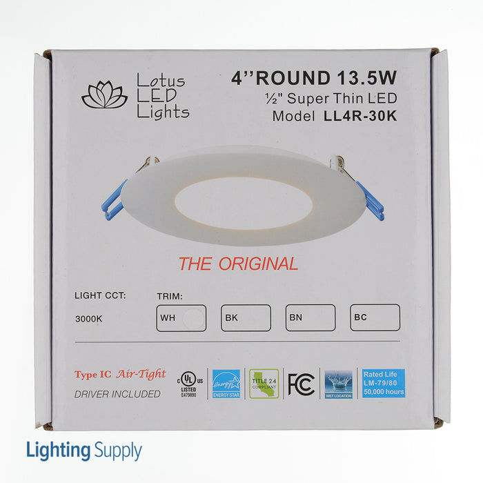 Luminous 4 Inch Led Lotus LED Lights LL4R-30K-WH 4 Inch Round Ultimate 13.5W LED 3000K ...