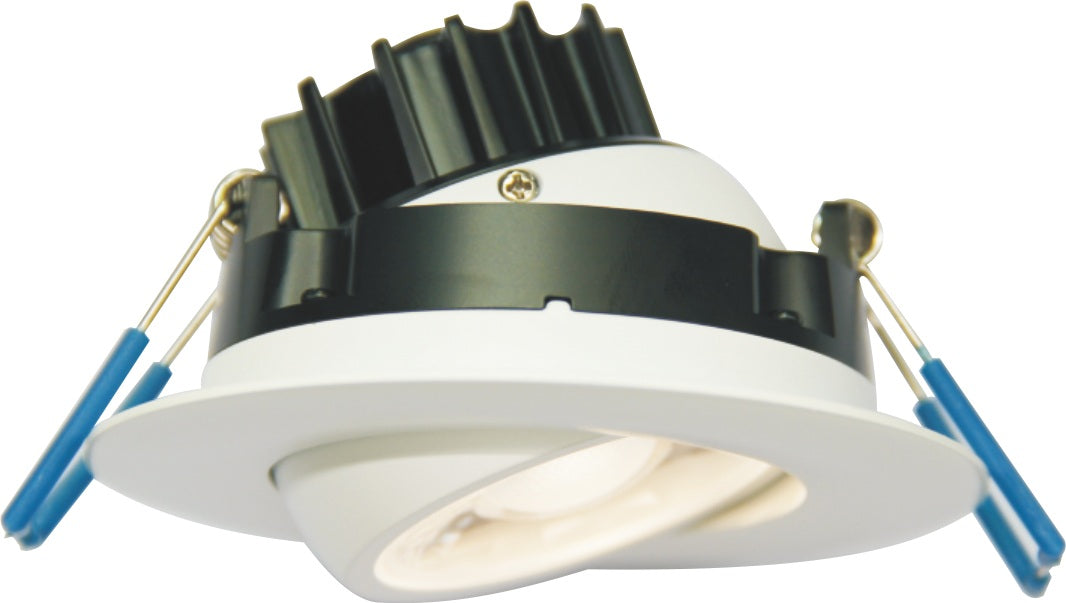 Lotus LED Lights 3 Inch Round Eyeball Gimbal 7.5W LED 4100K White 38 Degree 630Lm Type IC Airtight Wet Locations Energy Star 90 CRI (LL3G-41K-WH)