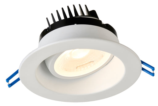 Lotus LED Lights 4 Inch Round Regressed Gimbal 11.4W LED 2700K White 38 Degree 960Lm Type IC Airtight Wet Locations Energy Star 90 CRI (LRG4-27K-WH)