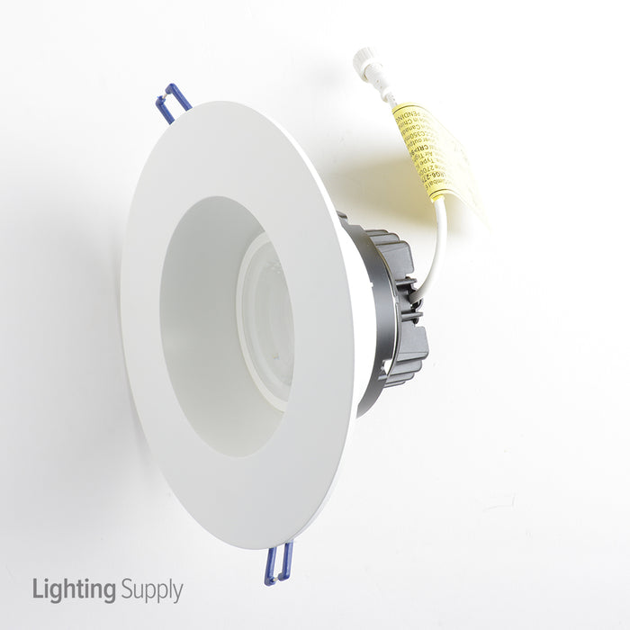 Lotus LED Lights 6 Inch Round Regressed Gimbal 15W LED 2700K White 38 Degree 1200Lm Type IC Airtight Wet Locations Energy Star 90 CRI (LRG6-27K-WH)