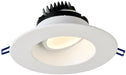Lotus LED Lights 6 Inch Round Regressed Gimbal 15W LED 4000K White 38 Degree 1300Lm Type IC Airtight Wet Locations Energy Star 90 CRI (LRG6-40K-WH)