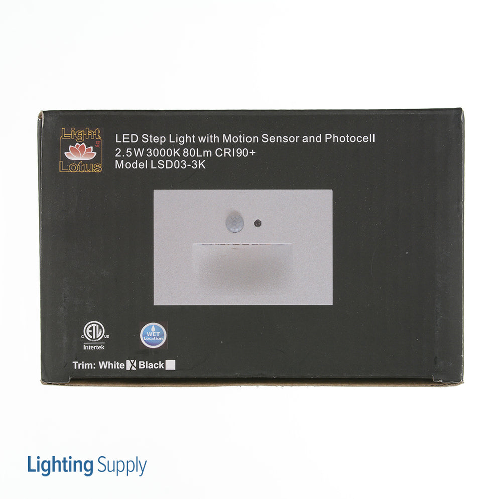 Lotus LED Lights LSD03-3K-WH Step Light With Motion Sensor/Photocell ...