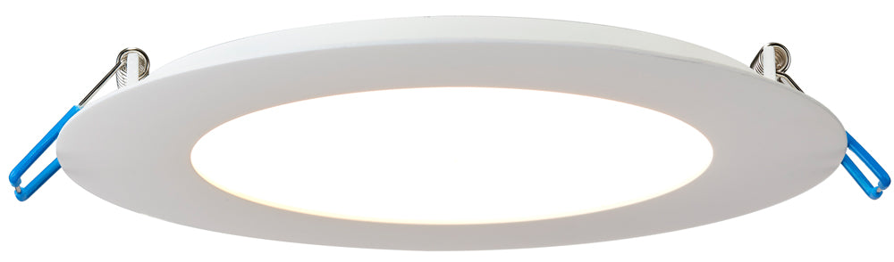 Lotus LED Lights 6 Inch Round Super Thin 17W LED 2700K White 110 Degree 950Lm Type IC Airtight Wet Locations Energy Star 90 CRI (LL6R-27K-WH)