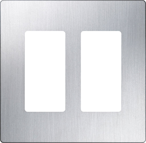 Lutron Claro Wall Plate 2-Gang Stainless Steel (CW-2-SS)