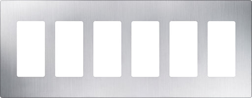 Lutron Claro Wall Plate 6-Gang Stainless Steel (CW-6-SS)
