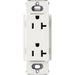 Lutron Claro Designer Tamper-Resistant Receptacle 20A 125V Satin Finish Architectural White (SCR-20-RW)