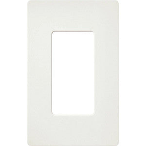 Lutron Claro Screwless Satin Finish Wall Plate 1-Gang 2.94 Inch Wide X 4.69 Inch High Architectural White (SC-1-RW)