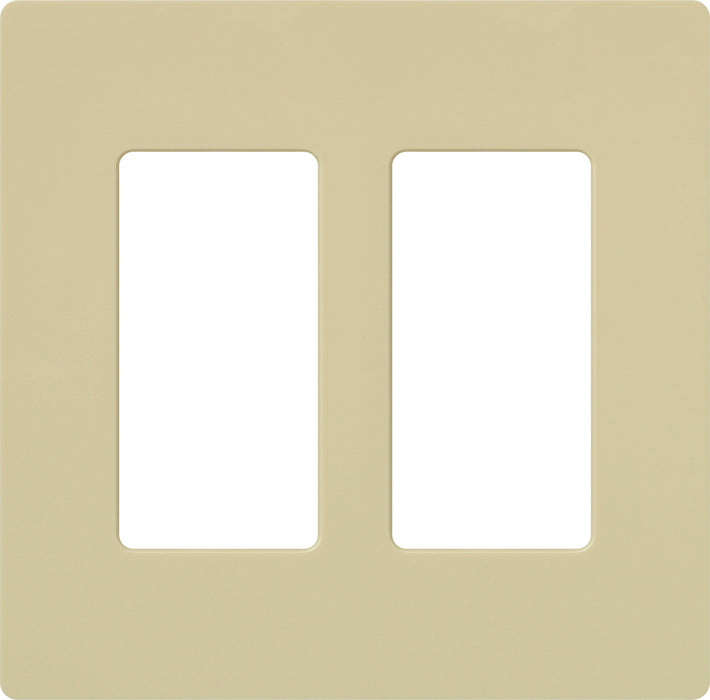 Lutron Claro Wall Plate 2-Gang Ivory (CW-2-IV)