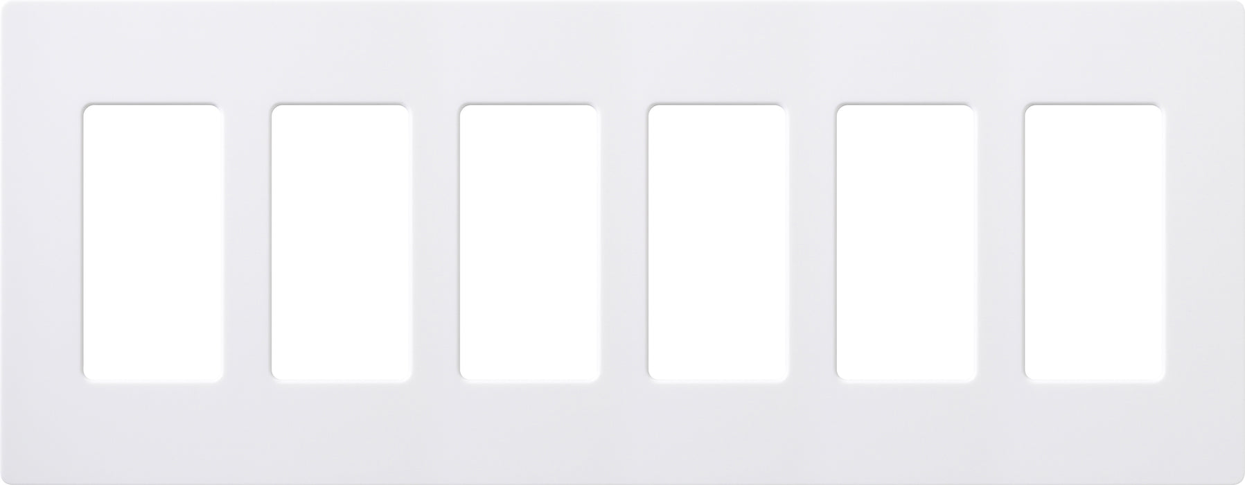 Lutron Claro Wall Plate 6-Gang White (CW-6-WH)