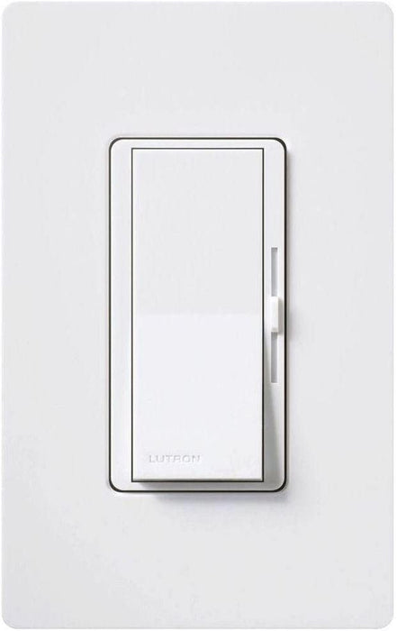 Lutron Diva 1.5A 3-Way White Clamshell With Faceplate (DVWFSQ-FH-WH)
