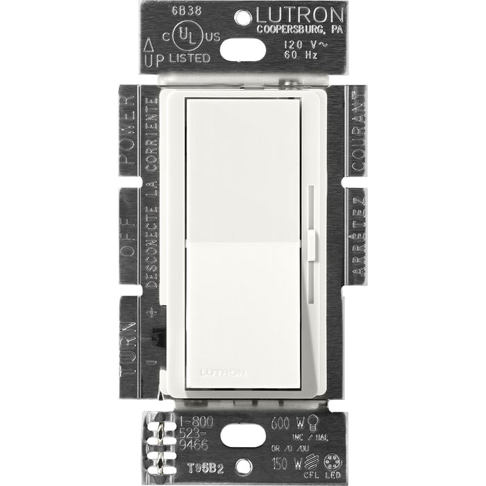 Lutron Diva 300W Electronic Low-Voltage Dimmer 3-Way 120V Glacier White (DVSCELV-303P-GL)