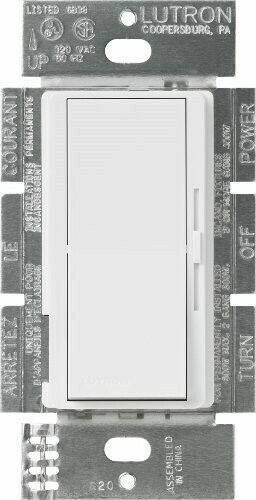 Lutron Diva 800W Magnetic Low Voltage Single-Pole White Clamshell (DVLV-10PH-WH)