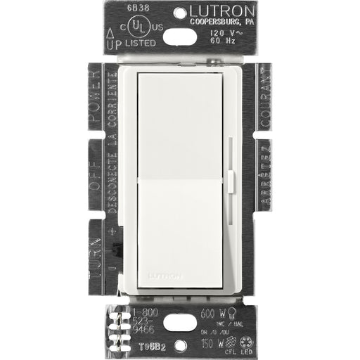 Lutron Diva Controls For 0-10V LED Drivers And Fluorescent Ballasts 120-277V Single-Pole/3-Way 8A Architectural White (DVSCSTV-RW)