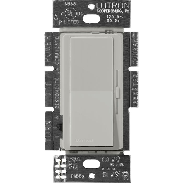 Lutron Diva Controls For 0-10V LED Drivers And Fluorescent Ballasts 120-277V Single-Pole/3-Way 8A Pebble (DVSCSTV-PB)