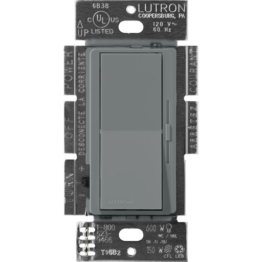 Lutron Diva Controls For 0-10V LED Drivers And Fluorescent Ballasts 120-277V Single-Pole/3-Way 8A Slate (DVSCSTV-SL)