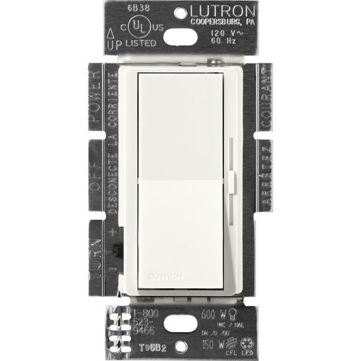 Lutron Diva Controls For 0-10V LED Drivers And Fluorescent Ballasts 120-277V Single-Pole/3-Way Glacier White (DVSCSTV-GL)