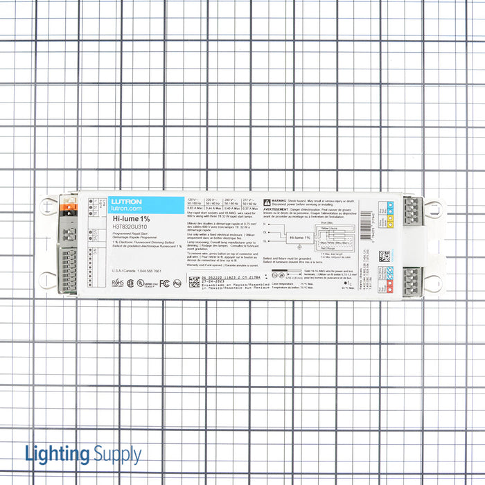 Lutron Hi-Lume 3D T8 32W 3L Title 20 Ballast Factor 1.0 (H3T832GU310)