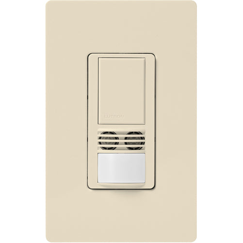 Lutron MS-B102-LA Maestro DV 6A Occupancy Sensor 3-Way Light Almond ...