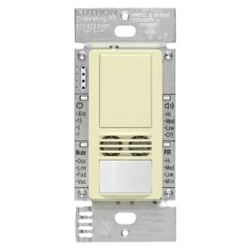 Lutron Maestro DV 6A Occupancy Sensor Single-Pole Dual-Technology Almond (MS-A102-AL)
