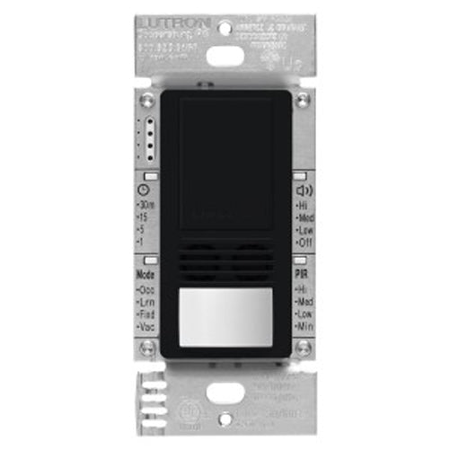 Lutron Maestro DV 6A Occupancy Sensor Single-Pole Dual-Technology Black (MS-A102-BL)