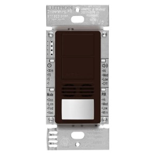 Lutron Maestro DV 6A Occupancy Sensor Single-Pole Dual-Technology Brown Dual Circuit (MS-A202-BR)