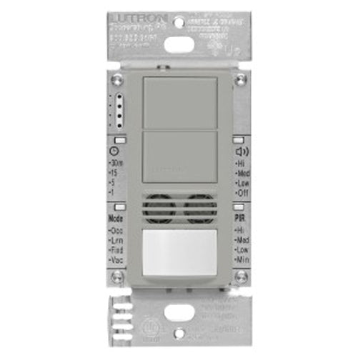 Lutron Maestro DV 6A Occupancy Sensor Single-Pole Dual-Technology Gray Dual Circuit (MS-A202-GR)