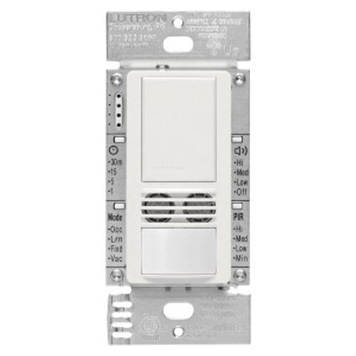 Lutron Maestro DV 6A Vacancy Sensor Single-Pole Dual-Technology White (MS-A102-V-WH)