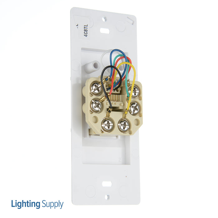 Lutron Satin Phone Jack Snow (SC-PJ-SW)