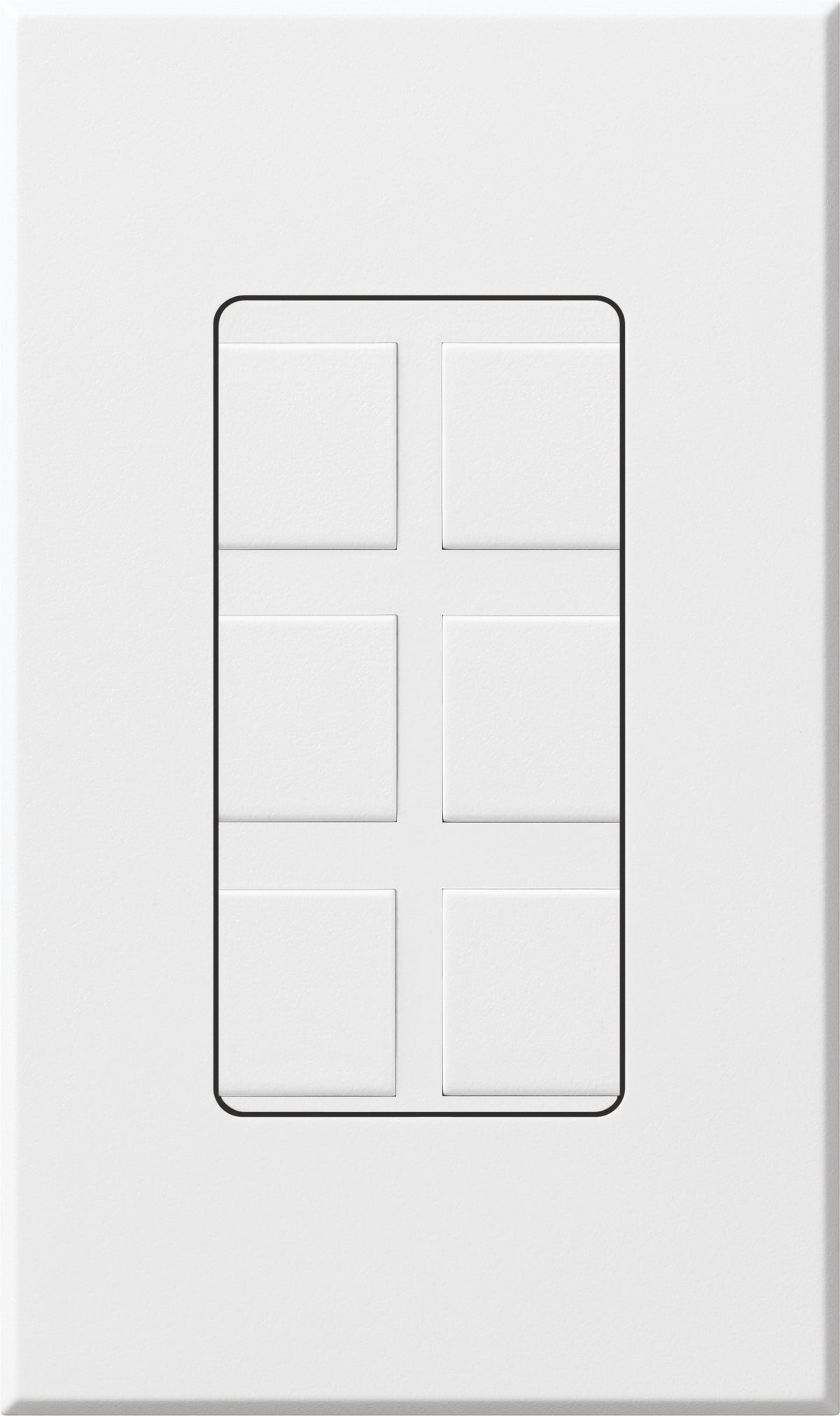 Lutron NT-6PF-WH Novat6-Port Frame With Blanks White — Lighting Supply