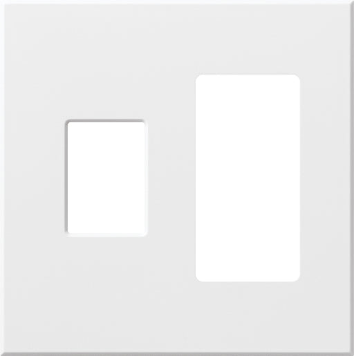 Lutron Vareo Wall Plate 2-Gang 1 Dimmer/1 Accessory White (VWP-2CR-WH)