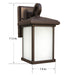 Feit Electric 11 Inch OneSync Landscape 120V Bronze Square Decorative Lantern CCT Selectable 2700K-6500K (LAN11SQ/SYNC/BZ)