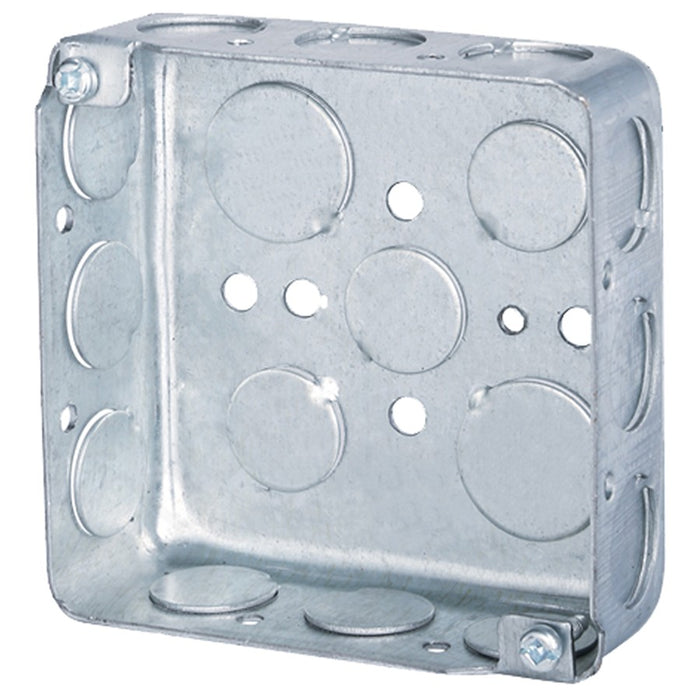 MORRIS 4 Inch Drawn And Welded Steel Box With 1/2 And 3/4 Inch Knockouts (M192D)