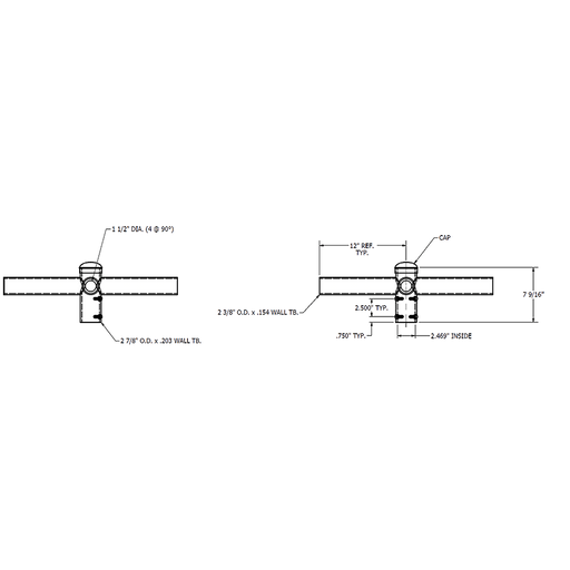 RAB Cross Arm Mount 4 Lights Length 12 Inch Steel Bronze (M4B)