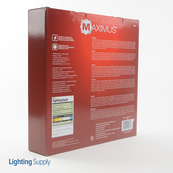 Maximus LED Puff Light Ceiling Fixture (PL02-121740D1E-WH-1)