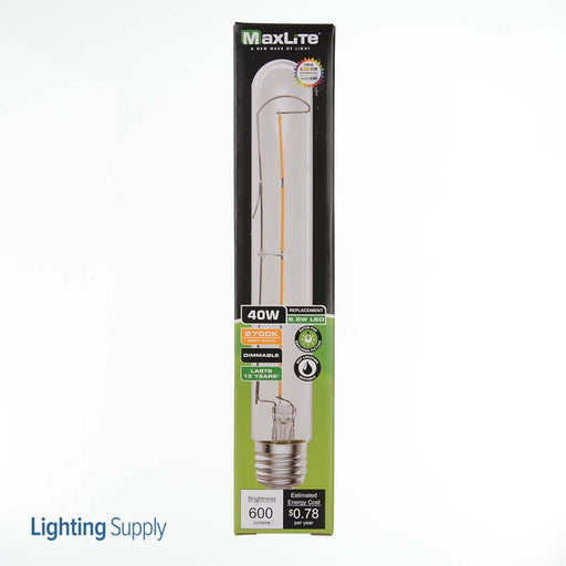 Maxlite 103223 Enclosed Rated Clear Filament 6.5W T10 Dimming 9 Inch L 90 CRI 2700K JA8 (EF6.5T10DL9927/JA8)