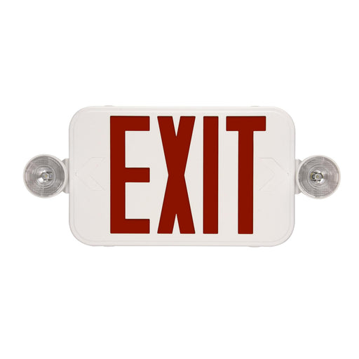 Maxlite 105543 Thin Exit And Emergency Combo Red Letters White (EXTC-RW)