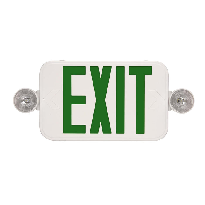 Maxlite 105544 Thin Exit And Emergency Combo Green Letters White (EXTC-GW)