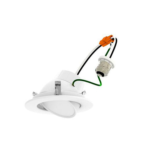 Maxlite 105670 Adjustable Residential Retrofit Downlight 4 Inch 08W 90 CRI 120V Triac Dimming 2700K/3000K/3500K/4000K CCT Selectable White (RRA4089CSW)