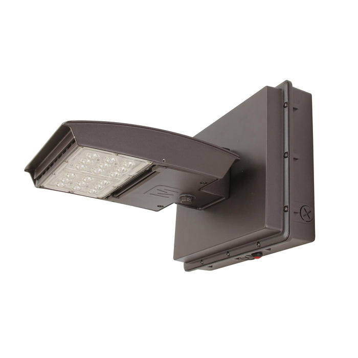 Maxlite 106568 M Series 55W 120-277V Type 3 Low Glare CCT Selectable 3000K/4000K/5000K Bronze Wall C-Max Compatible -20 Degree Celsius Battery (M55U3G-CSBWCRE2)