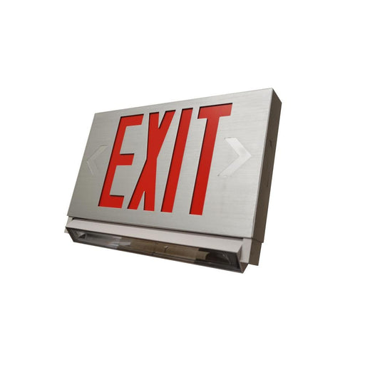 Maxlite 108897 Thin Aluminum Exit Sign Combination Red Battery Backup (EXAC-RW)
