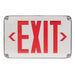 Maxlite 109740 Double-Sided Thermoplastic Exit Sign Red Letters White Battery Backup Wet Locations (EX-RW-WL)