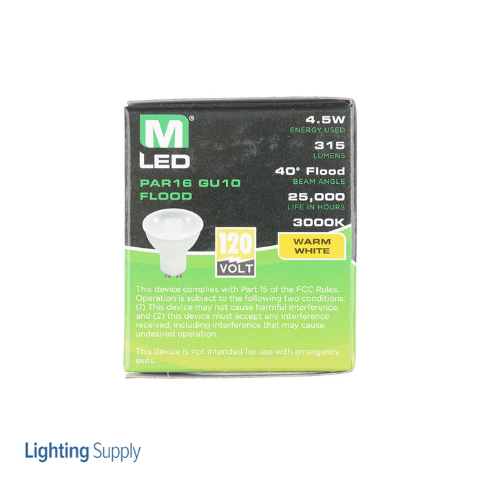 Maxlite 14099069 4.5W LED MR16 120V GU10 Dimmable 3000K Flood (4.5MR16GUD30FL)