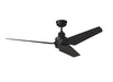 Generation Lighting Ruhlmann 52 Inch LED Ceiling Fan Midnight Black Finish (3RULSM52MBKD)