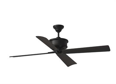 Generation Lighting Subway 56 Inch Ceiling Fan Midnight Black Finish (4SBWR56MBK)