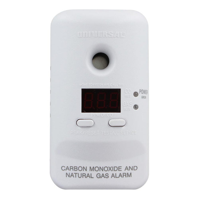 USI Plug-In 2-In-1 Carbon Monoxide And Natural Gas Smart Alarm With Battery Back Up (MCND401)