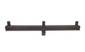 EIKO PA1-3BH-BZ 3 Light In-Line Round-Square-Round Bracket Pipe Diameter 2-3/8 Inch End Caps Included Bronze (13932)